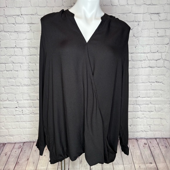 Terra & Sky Black Snap front Blouse Size 3X - Picture 1 of 11